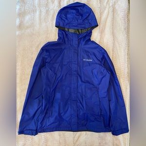 Columbia Rain Jacket, Blue, Women’s Medium